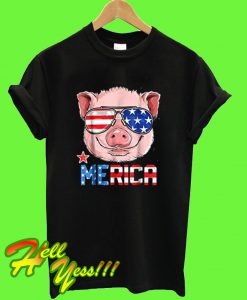 Pig Merica 4th of July T Shirt