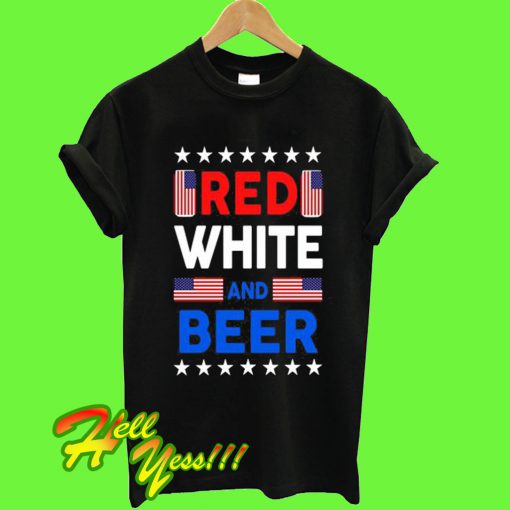 Red white and Beer T Shirt