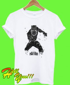 Black Panther 2018 Drip Pattern T Shirt