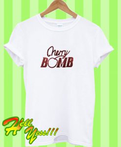 Cherry Bomb Little Letter maroon T Shirt