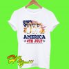 Corgi America 4th July independence day T Shirt