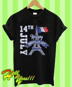 French flag happy bastille day 14 july T Shirt