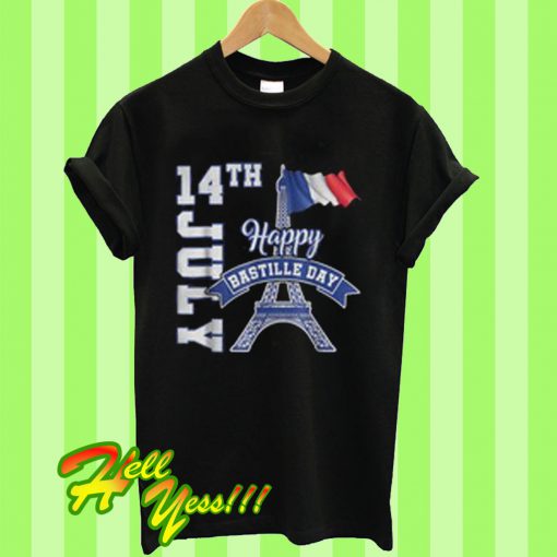 French flag happy bastille day 14 july T Shirt