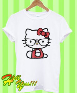 Hallo kitty nerd glasses T Shirt