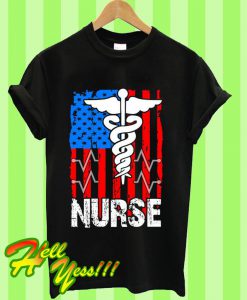 Nurse Gift American Flag T Shirt