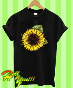 Paw dog sunflower T Shirt