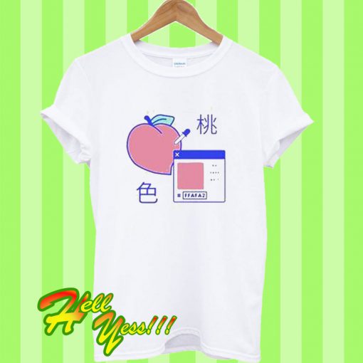 Peach Digital T Shirt