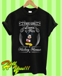 This girl loves her Mickey Mouse T Shirt