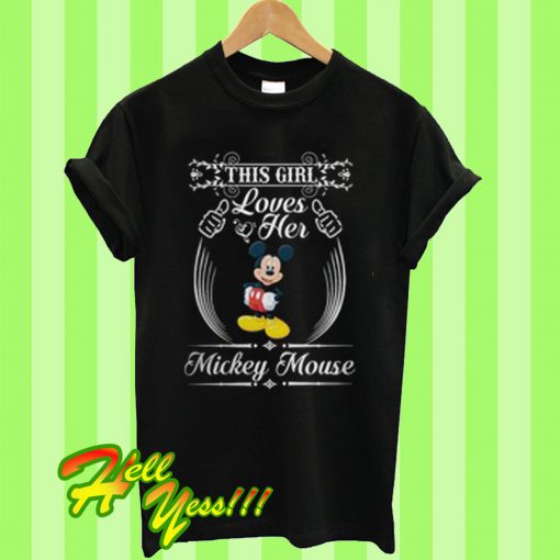 This girl loves her Mickey Mouse T Shirt
