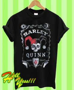 Batman Men's Black Harley Quinn Sane Crazy T Shirt