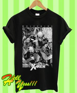 Black and White Wolverine X-Men T Shirt