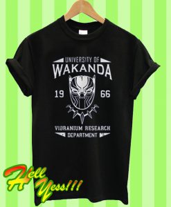 Black panther university of Wakanda 1966 Vibranium research department T Shirt