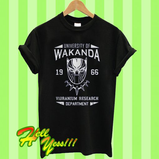 Black panther university of Wakanda 1966 Vibranium research department T Shirt