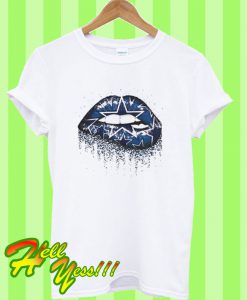 Blue star lips T Shirt