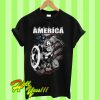 Captain America Flag T Shirt