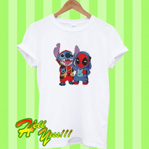 Deadpool and Stitch T Shirt