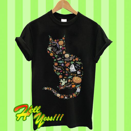 Halloween Cat T Shirt