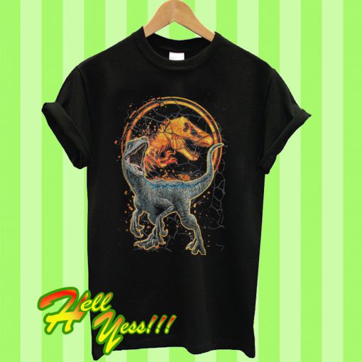 Jurassic World Two Blue Raptor Magma Graphic T Shirt
