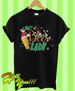 Premium Crazy beer lady T Shirt