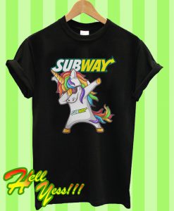 Unicorn Dabbing Subway T Shirt