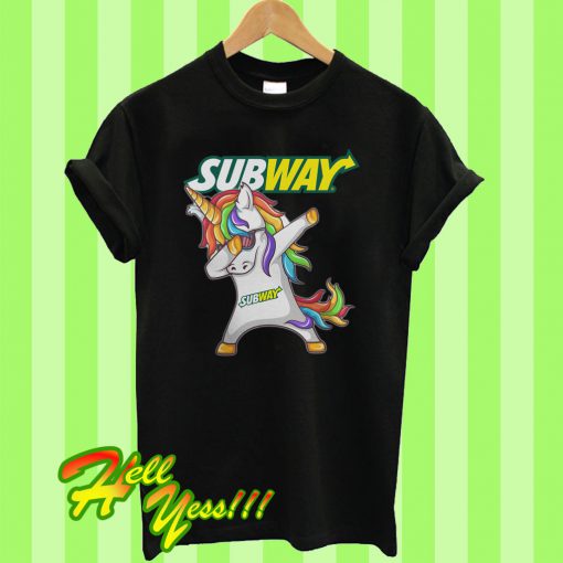 Unicorn Dabbing Subway T Shirt