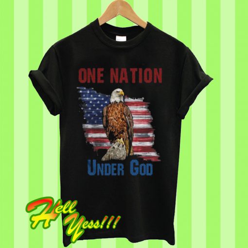 One Nation under God American Eagle flag T Shirt