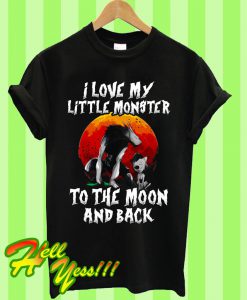 Halloween I Love My Little Monster Werewolf Parents T Shirt