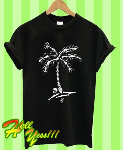 Skull And Bones Palm Tree Tee Big T Shirt