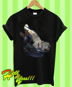 Tomb Raider Helicopter Wolf T Shirt