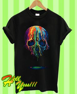 Skulls Melting Skull Black Athletic T Shirt