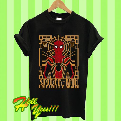 Spider Man Infinity War Art Deco T Shirt