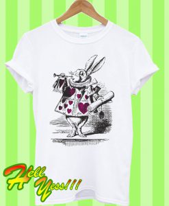 Rabbit With Trumpet Women’s Alice In Wonderland T Shirt