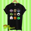 Monster Faces Halloween Emoji Shirt Skeleton Dracula Costume T Shirt