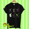 Dabbing Halloween Creatures Skeleton Zombie T Shirt