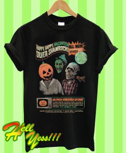 Happy Halloween Silver Shamrock T Shirt