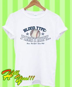 Blood Type Pinstripe T Shirt