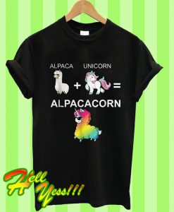 Alpaca Combined With Unicorn Turns Into Alpacacorn T Shirt