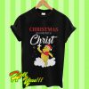 Winnie The Pooh Christmas Begins With Christ T Shirt