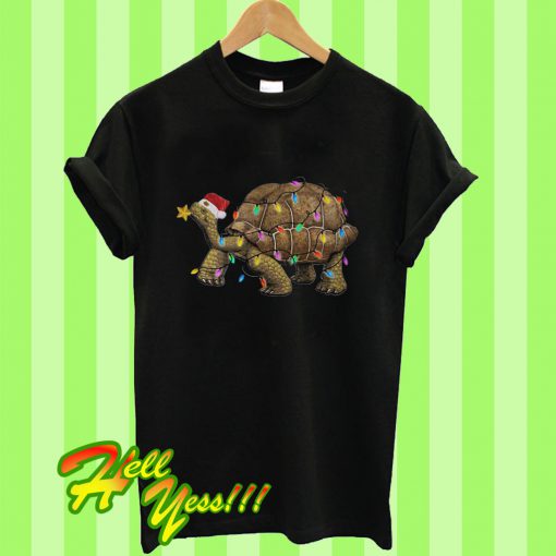 Christmas Turtle Light T Shirt