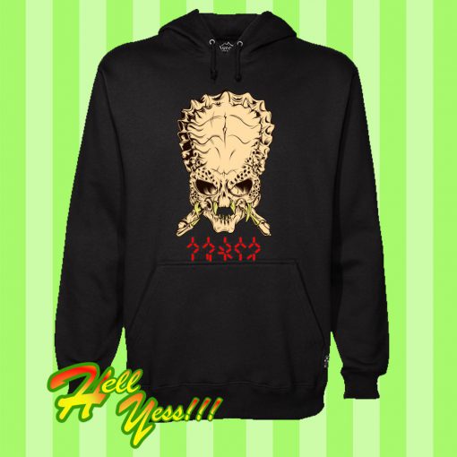 Predator Skull And Red Signs Hoodie