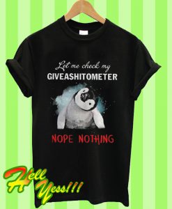 Penguin Let Me Check My Giveashitometer Nope Nothing T Shirt