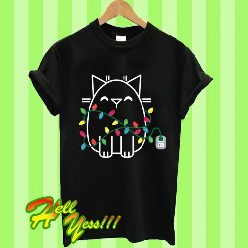 Paws The Cat Twinkle Lights T Shirt