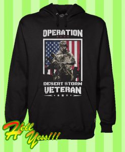 Operation Desert Storm Veteran War American Flag Hoodie