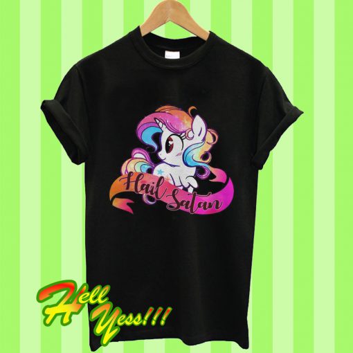 Hail Satan Unicorn Rainbow T Shirt