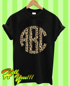 Monogrammed Leopard Big Print T Shirt