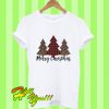 Merry Christmas Tree Leopard Plaid T Shirt