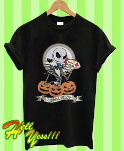 NFL Halloween Pittsburgh Steelers Jack Skellington T Shirt