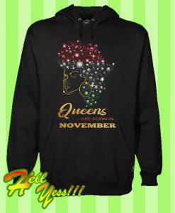 Afro Black Queens Are Born In November Birthday Hoodie
