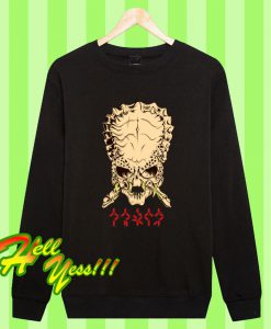 Predator Skull And Red Signs Sweatshirt