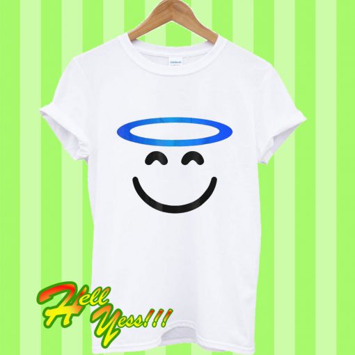 Angel Smiling Emoji Funny Halloween Costume T Shirt